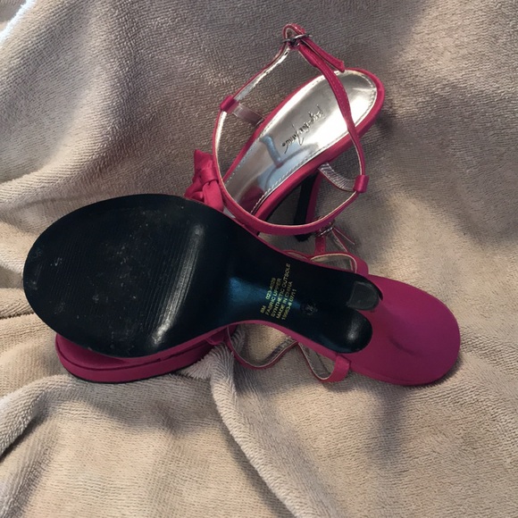 Jacqueline Farrar pink strappy heels with bows - Picture 5 of 9